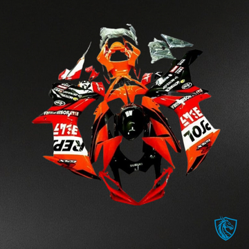 Suzuki GSXR600/750 (2011-2019) Orange Repsol Fairings Kit | ABS Bodywork
