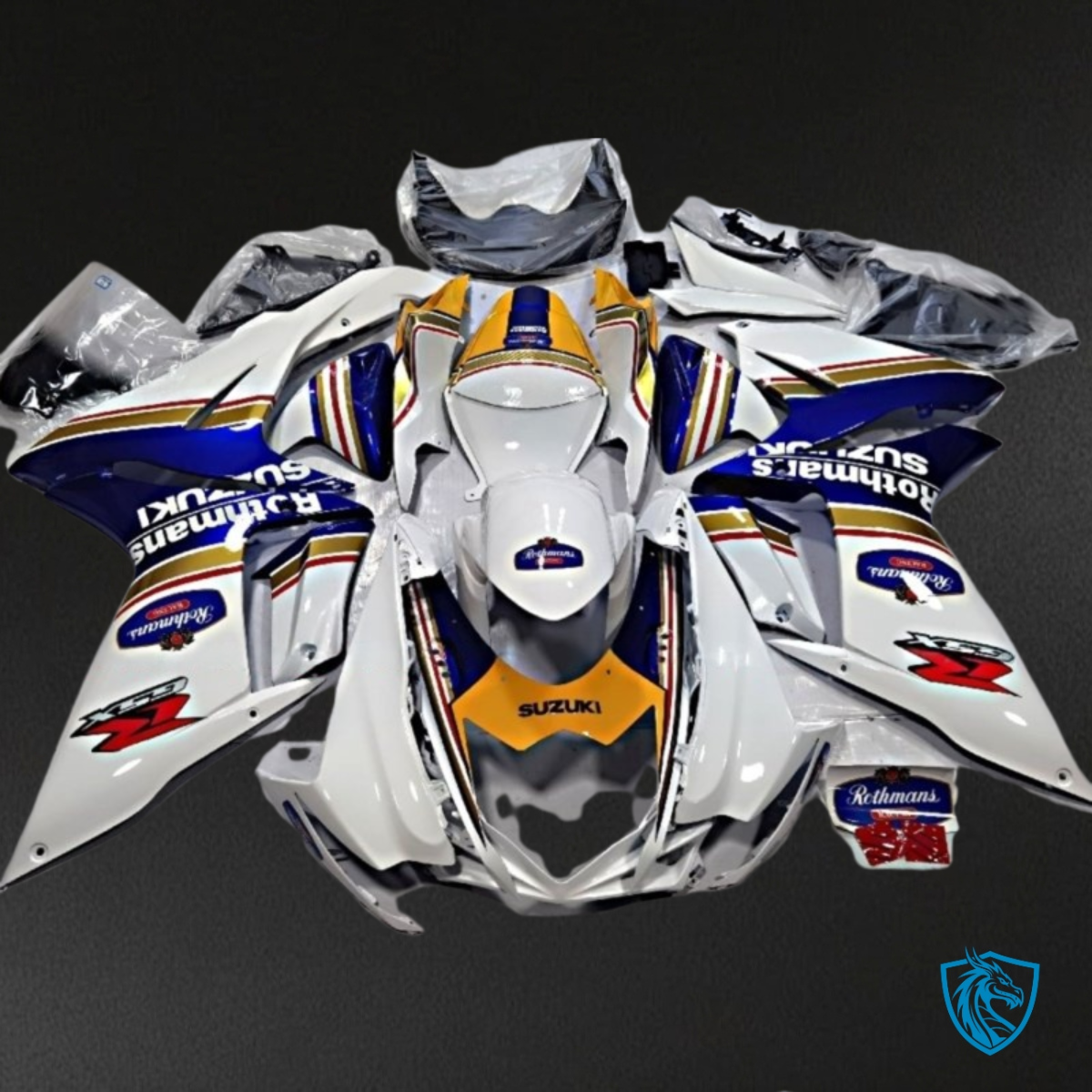 Suzuki GSXR600/750 (2011-2019) White & Blue Rothmans Fairing Kit - Aftermarket ABS Bodywork
