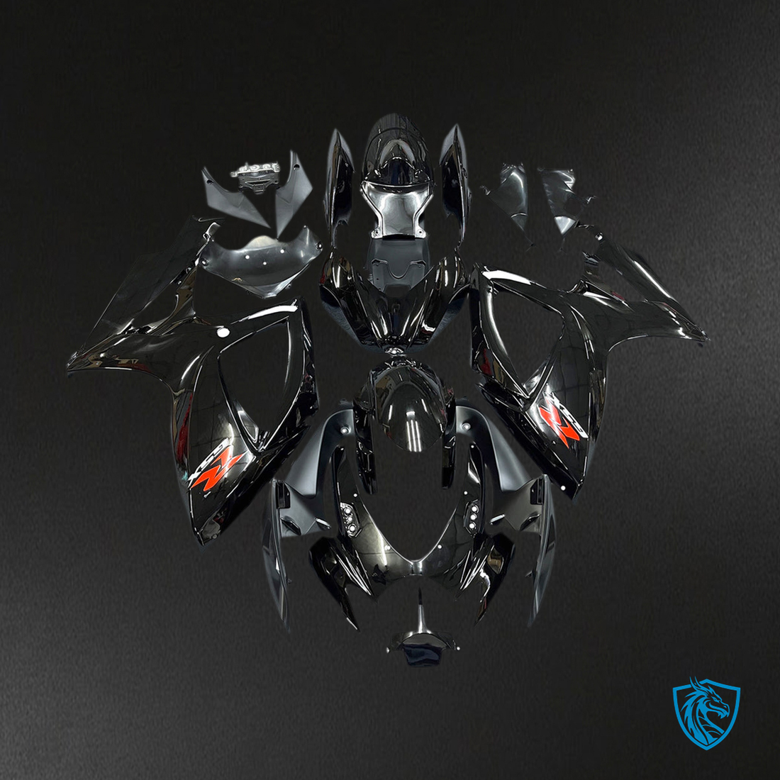 Suzuki GSXR 600-750 (2006-2007) Black & Red - Fairing Kit | ABS Bodywork