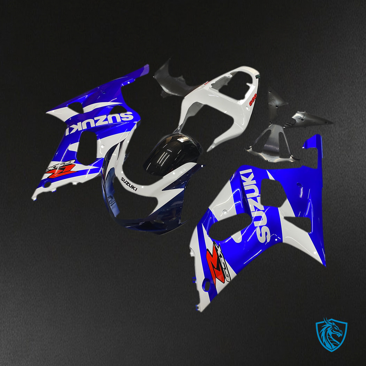 Suzuki GSXR 600 (2001-2003) Blue & White Racing Generic - Fairing Kit | ABS Bodywork