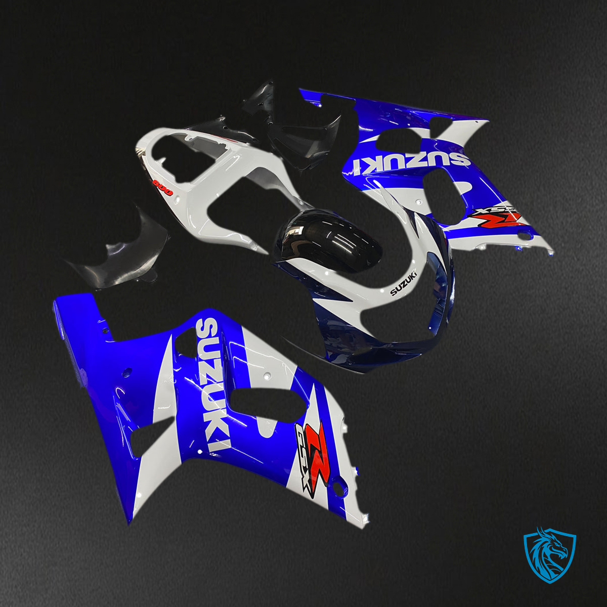 Suzuki GSXR 600 (2001-2003) Blue & White Racing Generic - Fairing Kit | ABS Bodywork