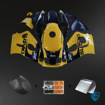 Suzuki GSXR600 (1996-2000) Gloss Yellow & Black Fairing Kit - Aftermarket ABS Bodywork