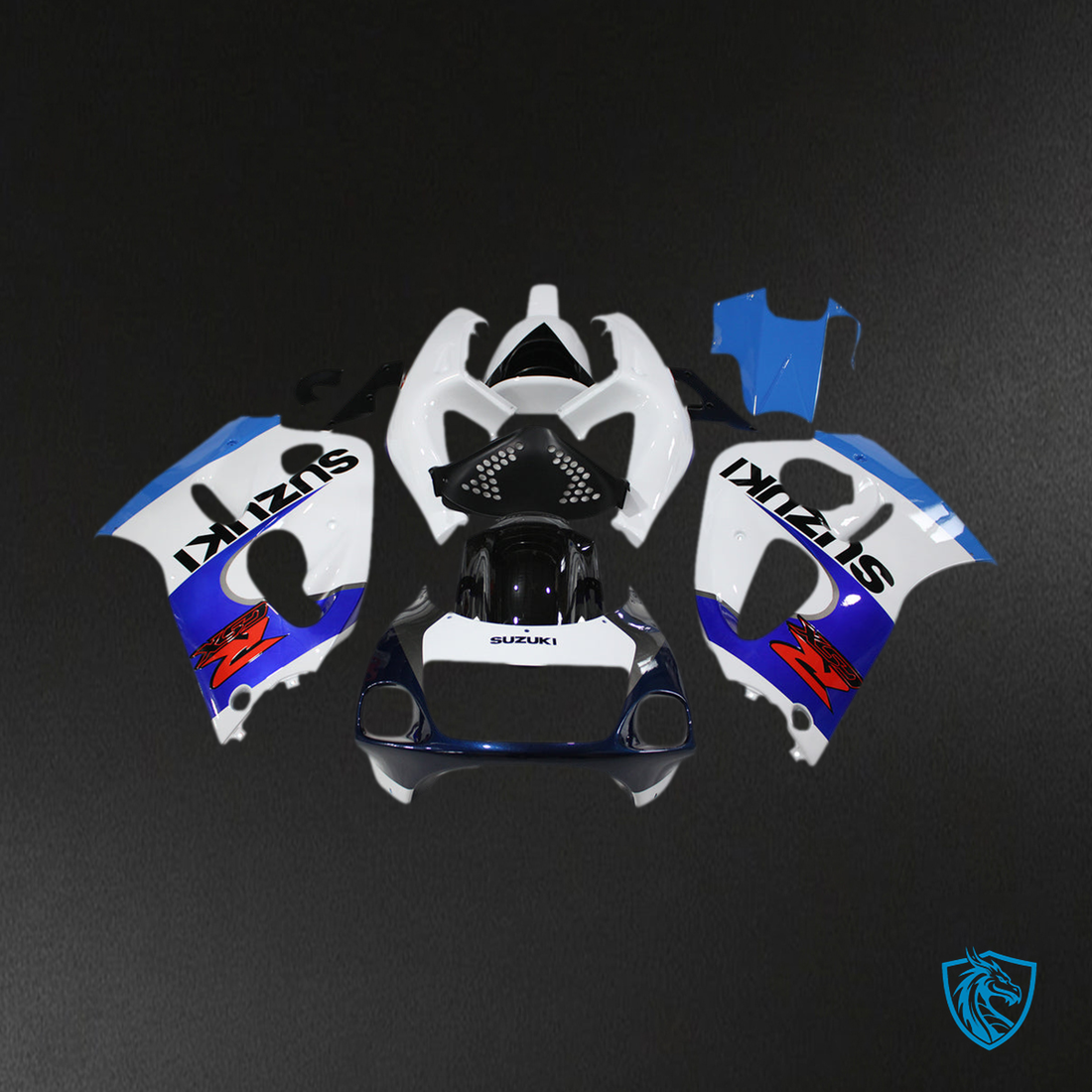 Suzuki GSXR 600 (1996-2000) Blue, White & Black - MERGEment Motorcycle Fairings Kit