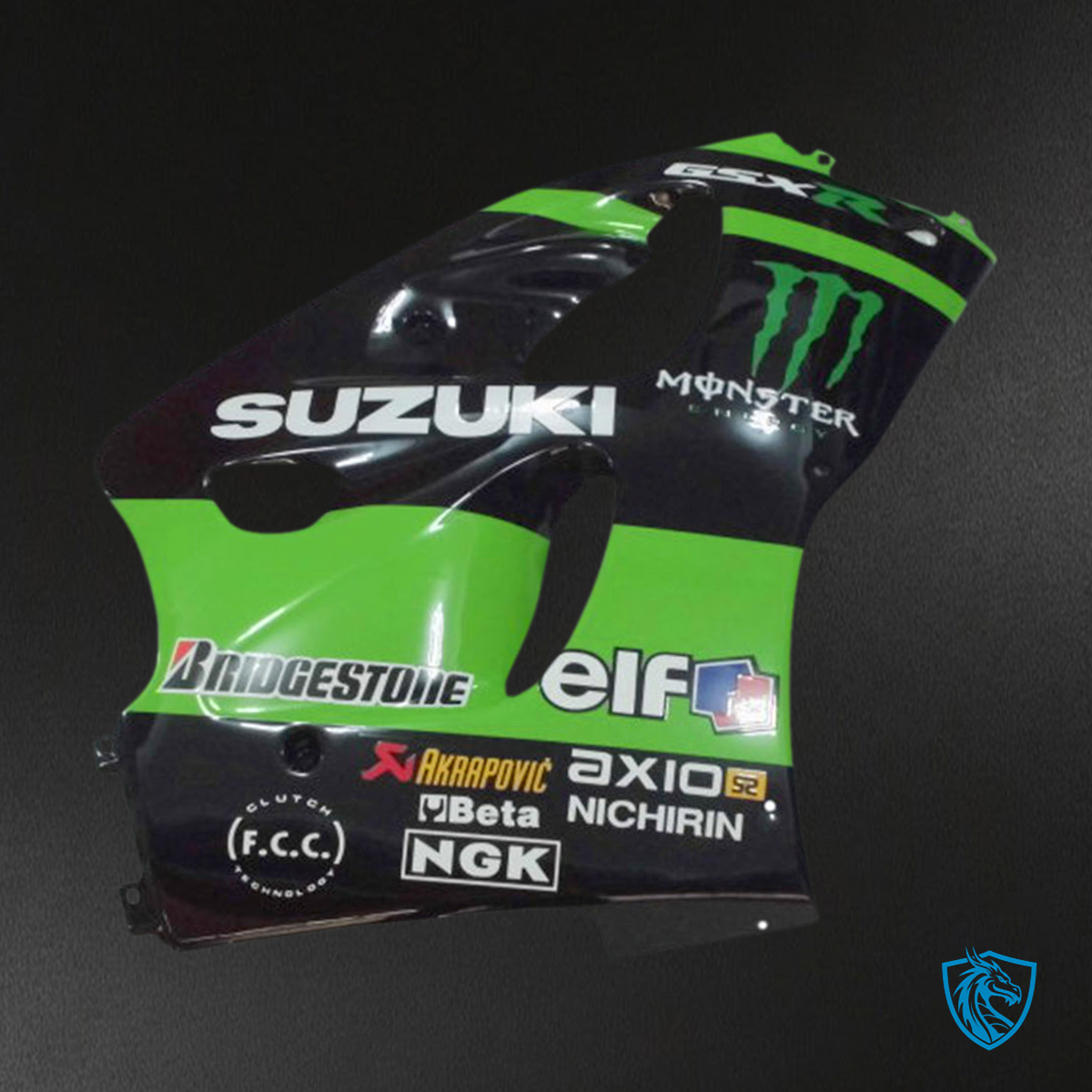 Suzuki GSXR600 (1996-2000) Green, Black & White - MERGEment Motorcycle Fairings Kit