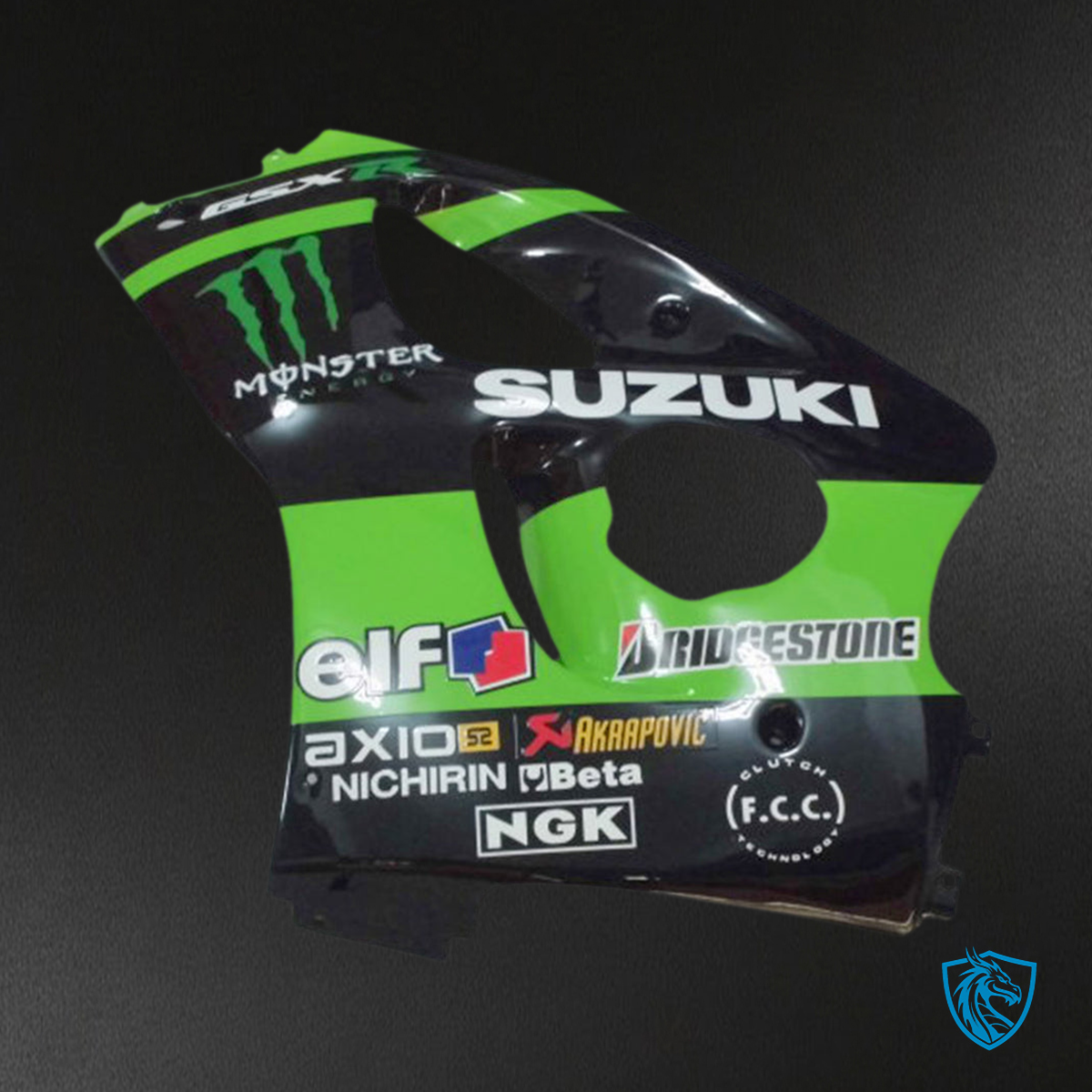 Suzuki GSXR600 (1996-2000) Green, Black & White - MERGEment Motorcycle Fairings Kit