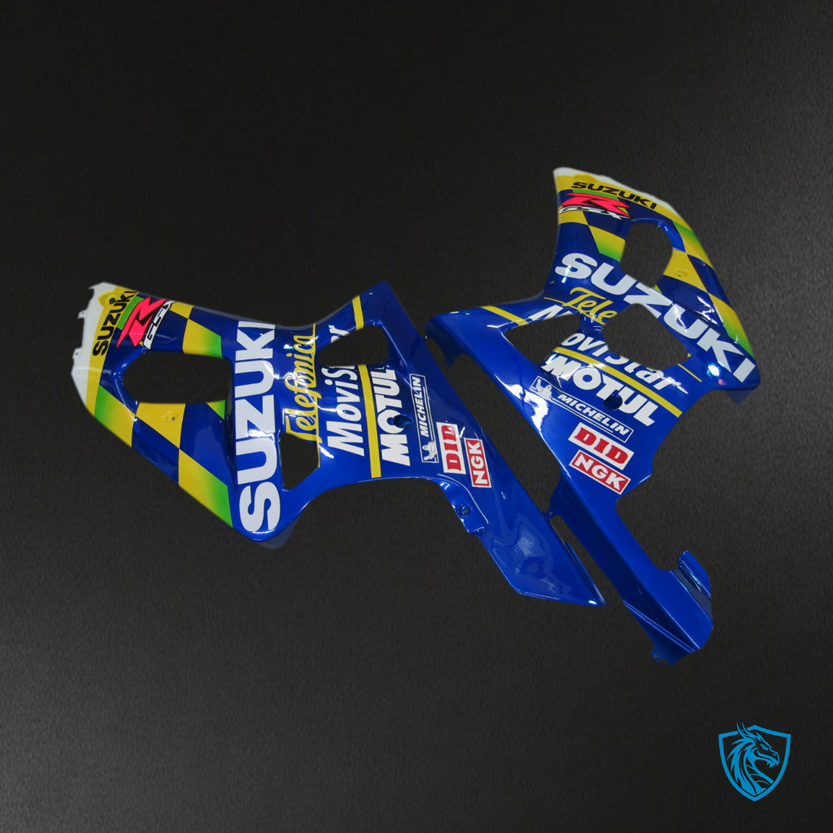 Suzuki GSXR 750 (2000-2003) Gloss Blue, Yellow & White - MERGEment Motorcycle Fairings Kit