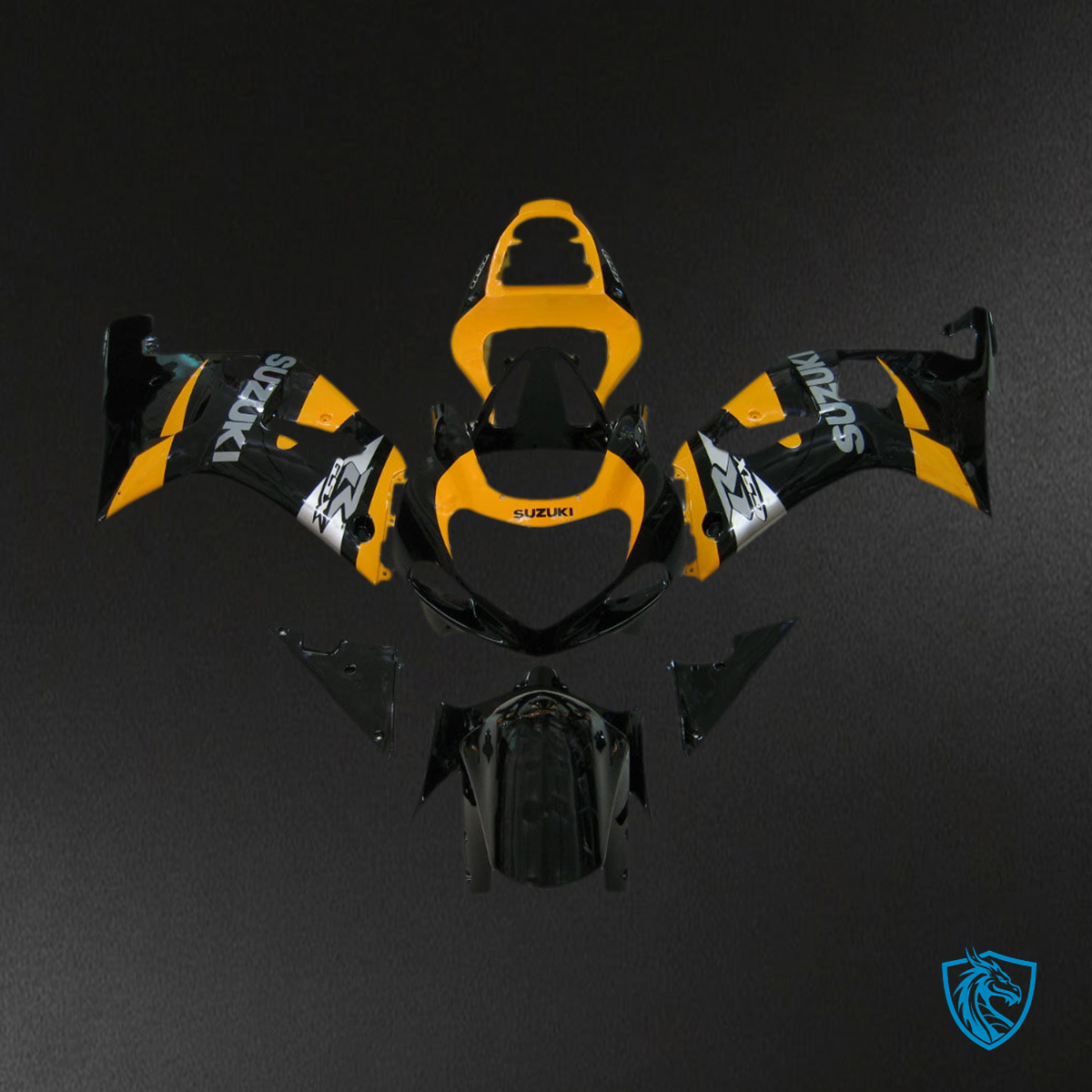 Suzuki GSXR 750 (2000-2003) Black & Yellow Injection - Custom ABS Fairing Kit