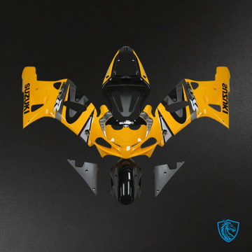 Suzuki GSXR 750 (2000-2003) Gloos Yellow, Black & White - MERGEment Motorcycle Fairings Kit