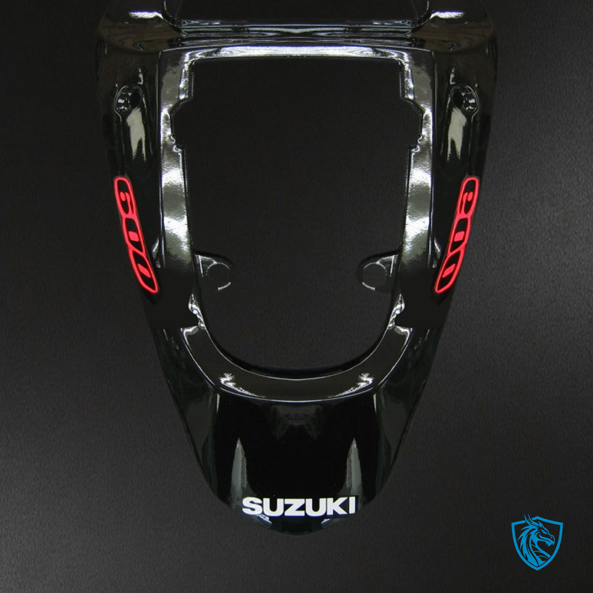 Suzuki GSXR 750 (2000-2003) Black, White & Red Generic - MERGEment Motorcycle Fairings Kit