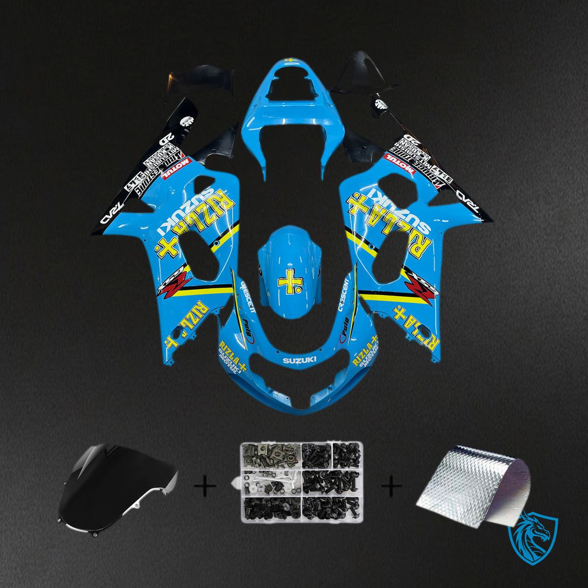 Suzuki GSXR 750 (2001-2003) Blue & Yellow Rizla Generic Fairing Kit | ABS Bodywork