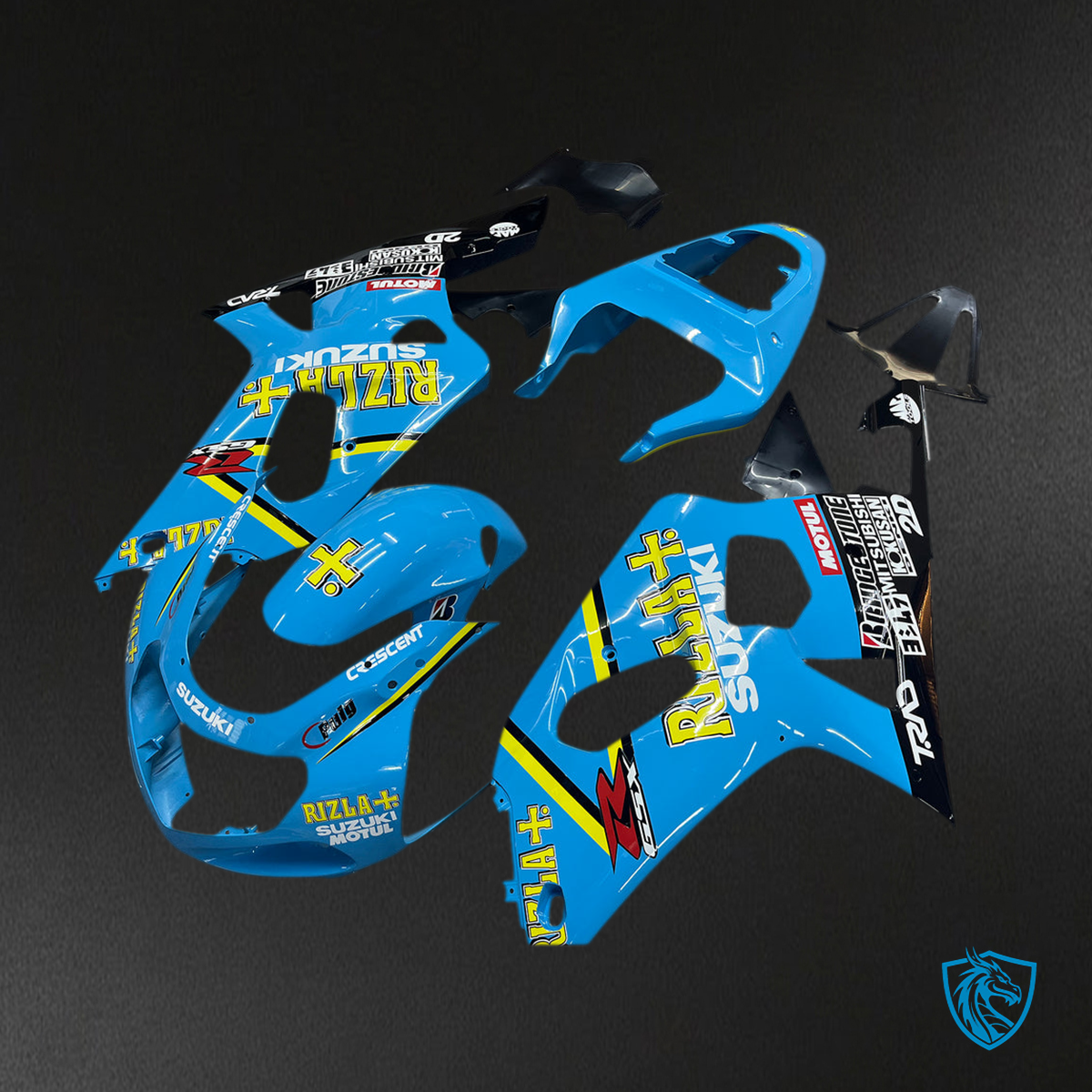 Suzuki GSXR 750 (2001-2003) Blue & Yellow Rizla Generic Fairing Kit | ABS Bodywork