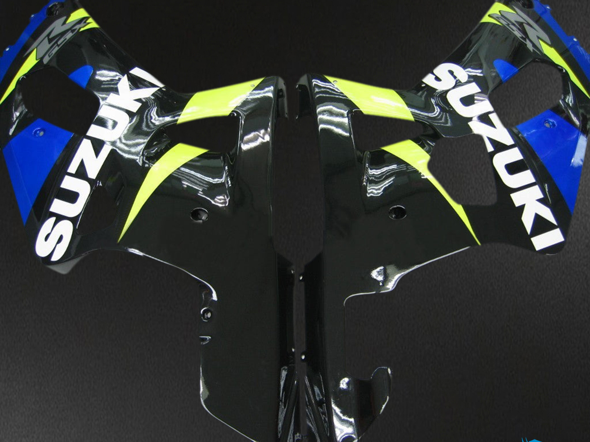 Suzuki GSXR 750 (2000-2003) Blue, Black & Green Generic Fairing Kit - Aftermarket ABS Bodywork