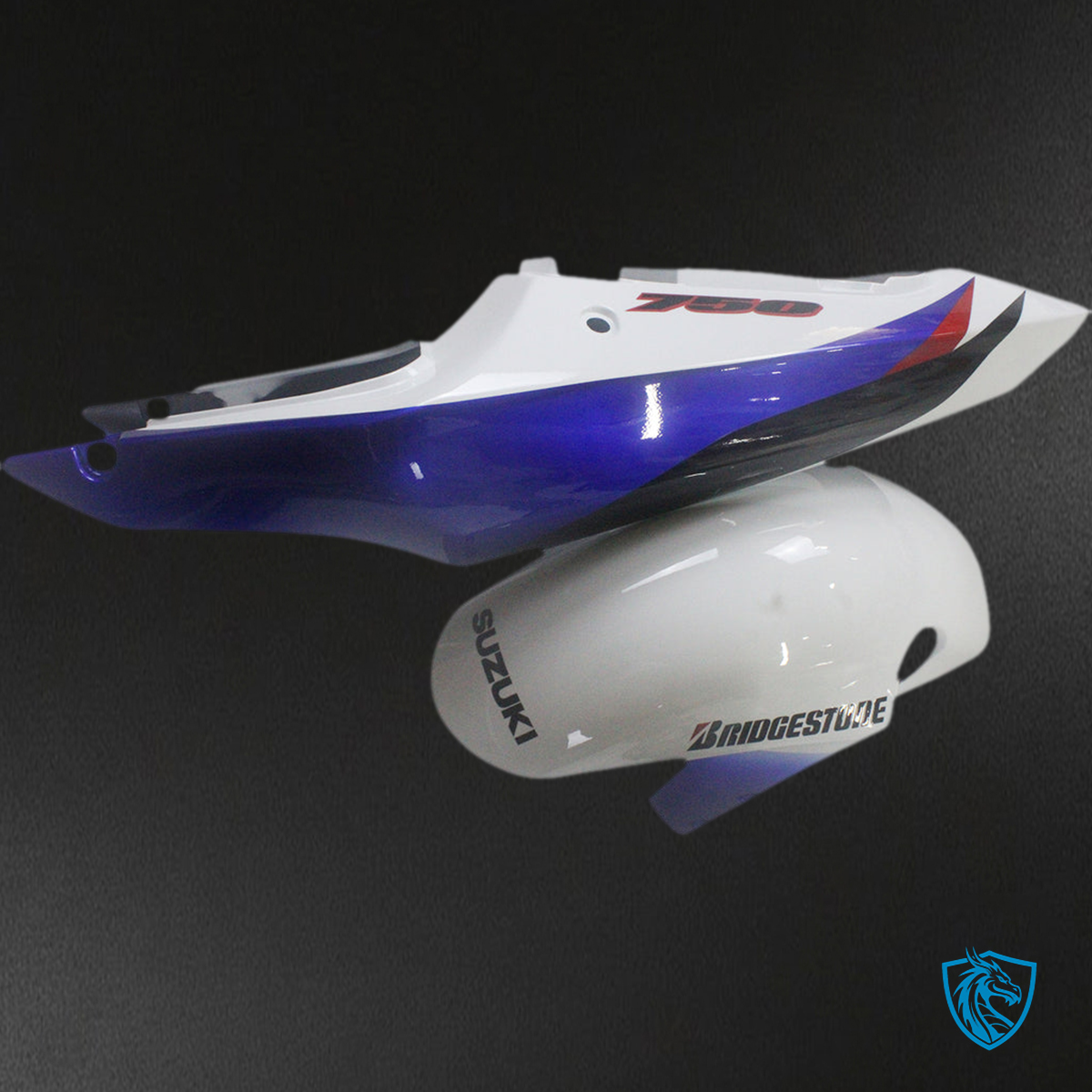 Suzuki GSXR 750 (2001-2003) White & Black Generic - MERGEment Motorcycle Fairings Kit