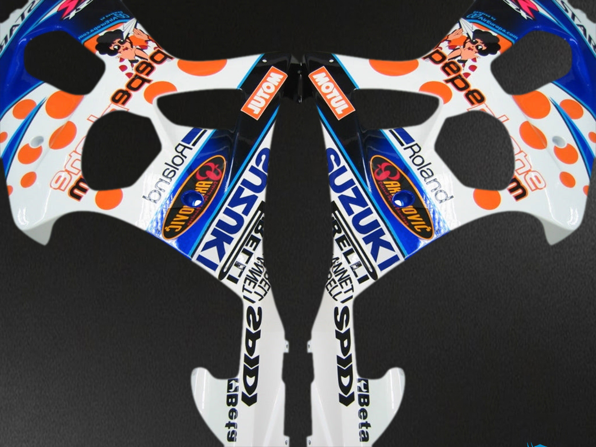 Suzuki GSX-R 600 (2001-2003) Blue & Red Racing Generic Fairing Kit - Aftermarket ABS Bodywork