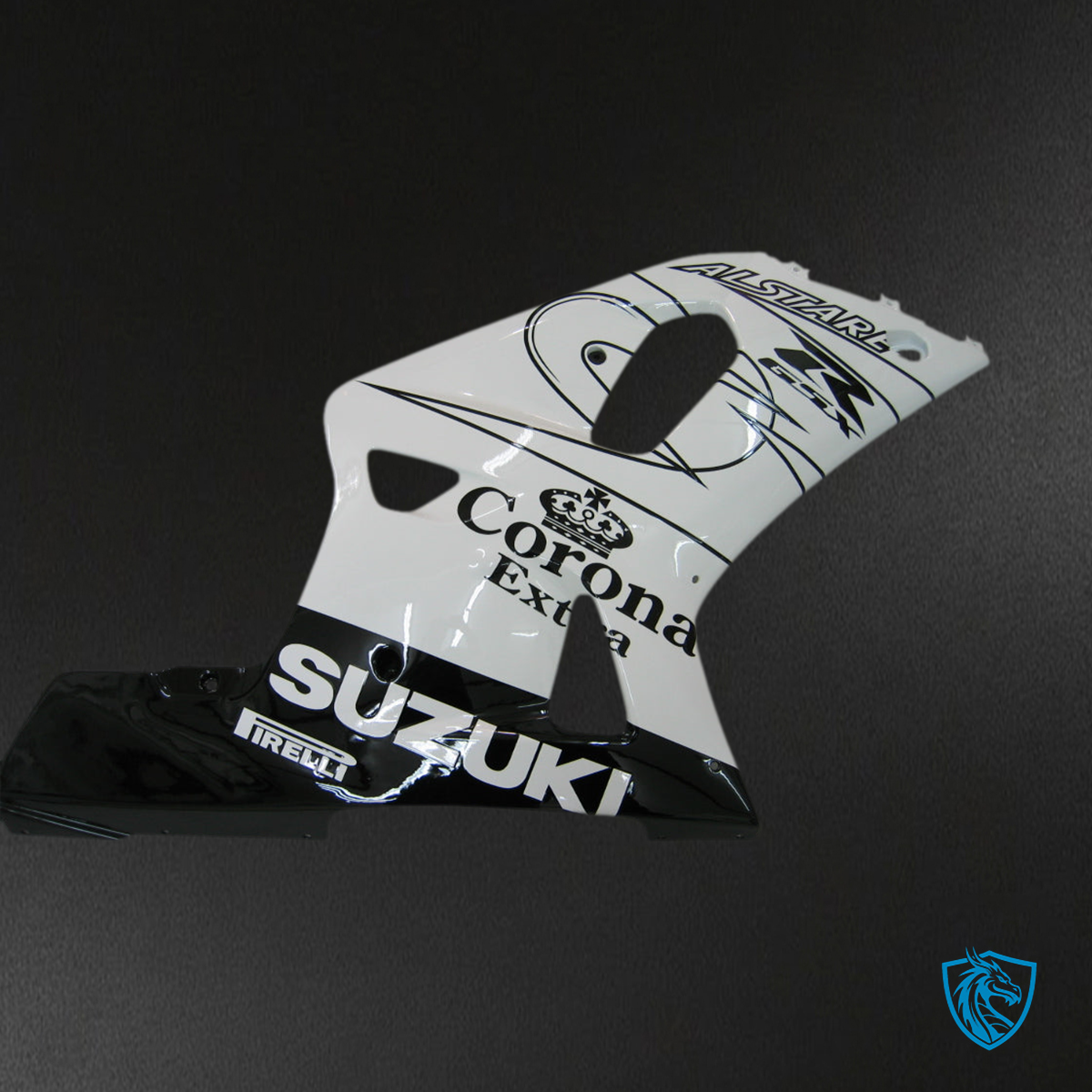 Suzuki GSXR 750 (2001-2003) White & Black Alstare Racing Generic - MERGEment Motorcycle Fairings Kit