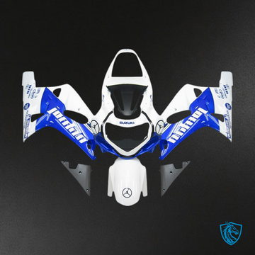 Suzuki GSXR 750 (2001-2003) White & Blue Jordan Racing Generic - Aftermarket ABS Bodywork