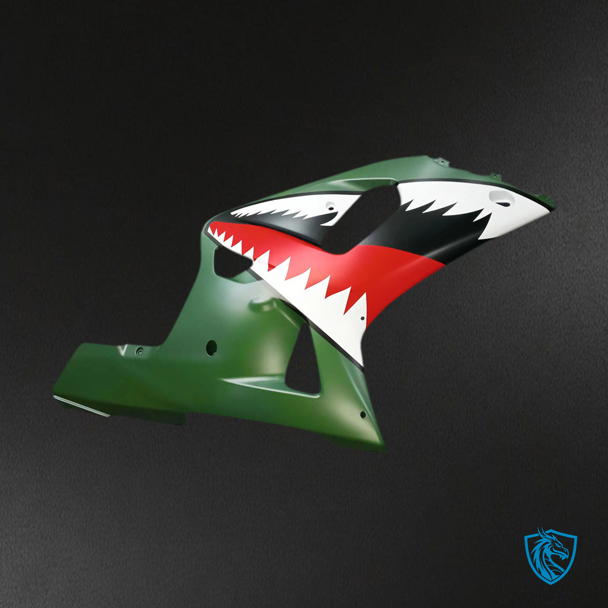 Suzuki GSXR600 (2001-2003) Shark Green, Red & White Fairing Kit | ABS Bodywork