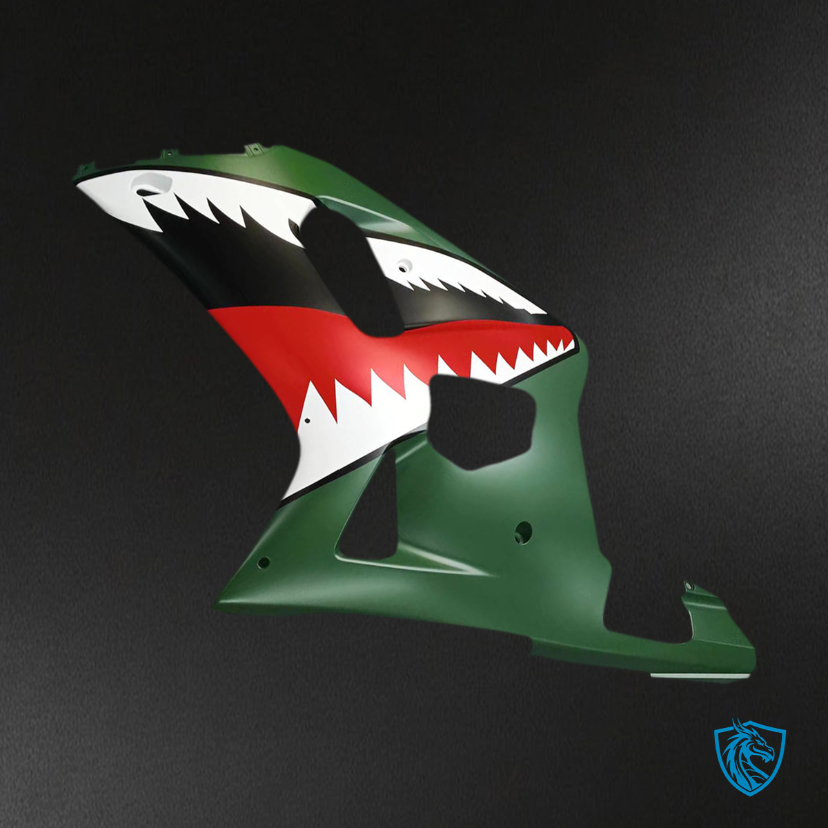 Suzuki GSXR600 (2001-2003) Shark Green, Red & White Fairing Kit | ABS Bodywork