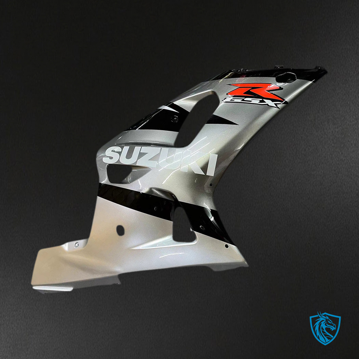 Suzuki GSXR600 (2001-2003) Gloss Silver & Gloss Black - MERGEment Motorcycle Fairings Kit