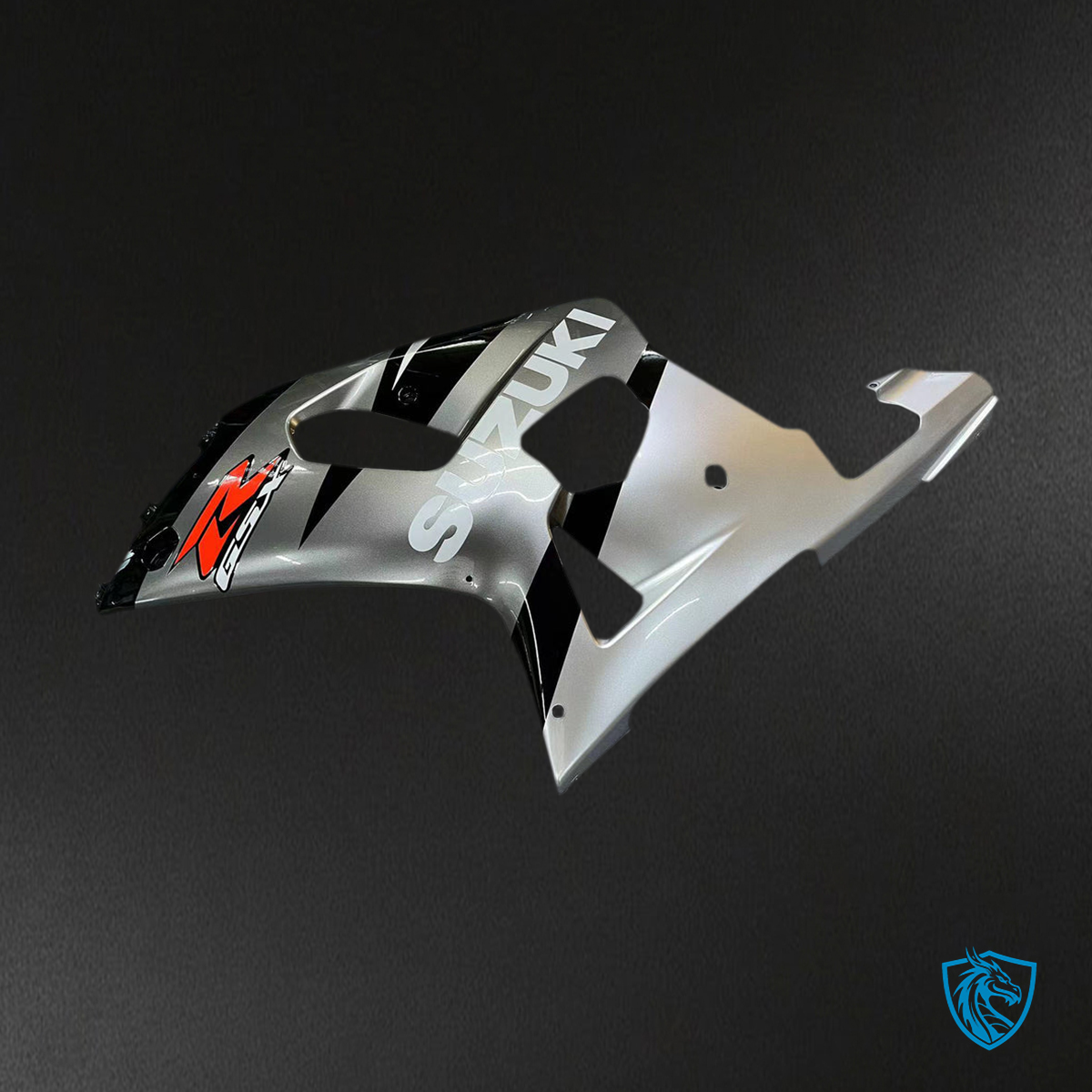 Suzuki GSXR600 (2001-2003) Gloss Silver & Gloss Black - MERGEment Motorcycle Fairings Kit