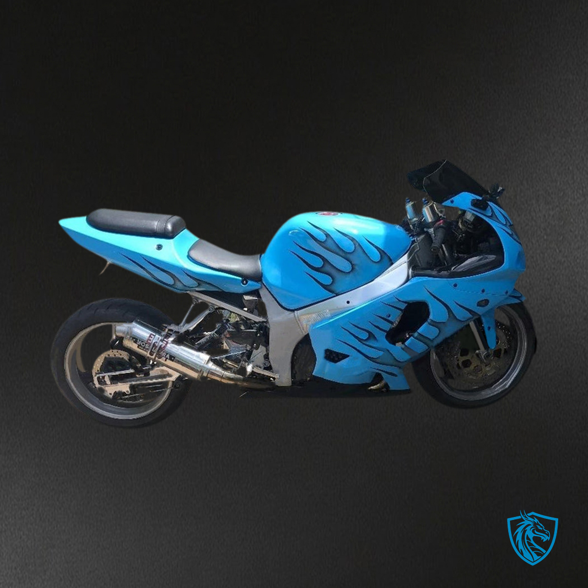 Suzuki GSXR750 (2001-2003) Gloss Light Blue & Black - MERGEment Motorcycle Fairings Kit