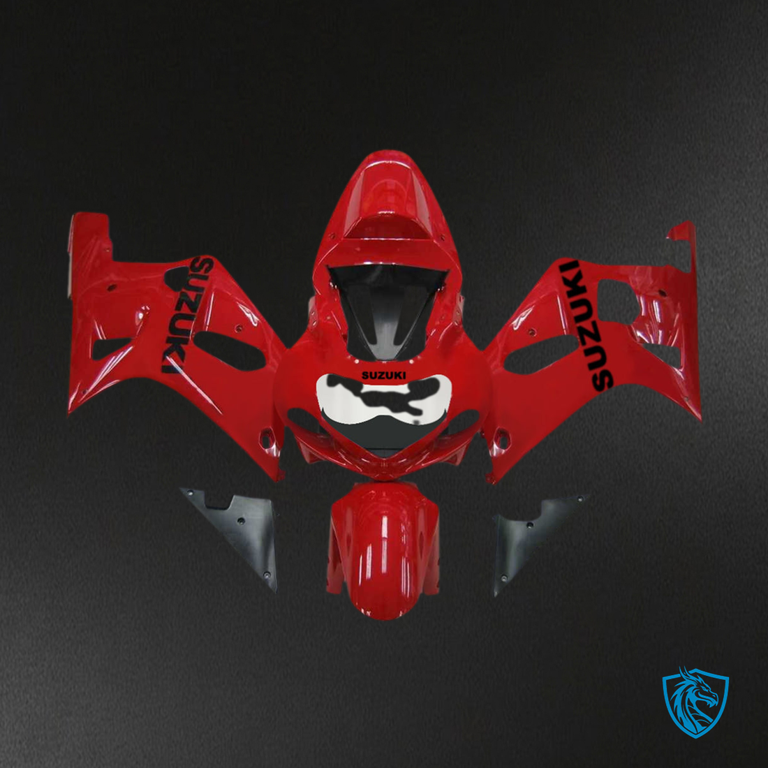 Suzuki GSXR750 (2001-2003) Red & Gloss Black - Custom ABS Fairing Kit