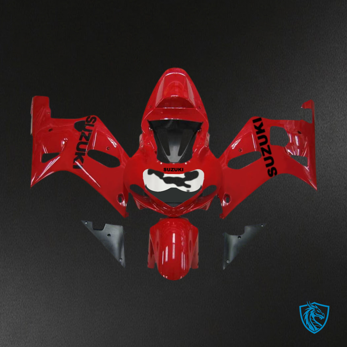 Suzuki GSXR750 (2001-2003) Red & Gloss Black - Custom ABS Fairing Kit