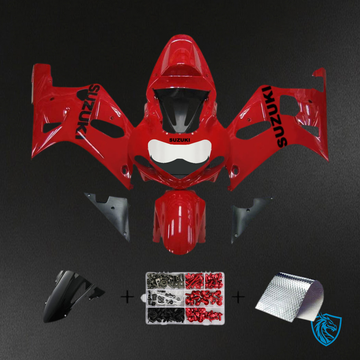 Suzuki GSXR750 (2001-2003) Red & Gloss Black - Custom ABS Fairing Kit
