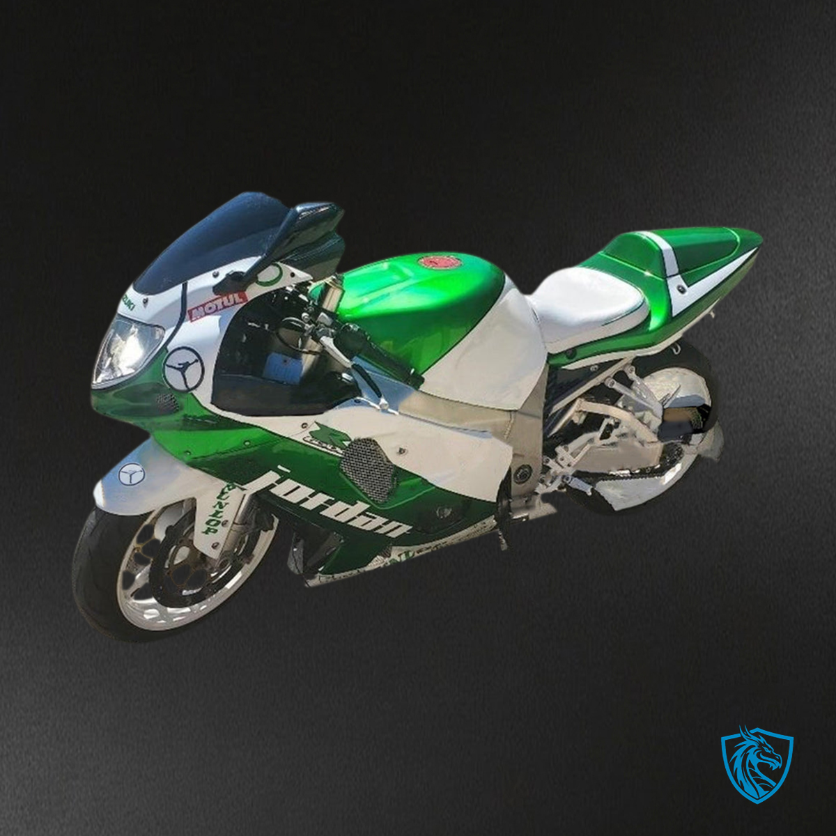 Suzuki GSXR750 (2001-2003) Green, White & Black Fairing Kit | ABS Bodywork