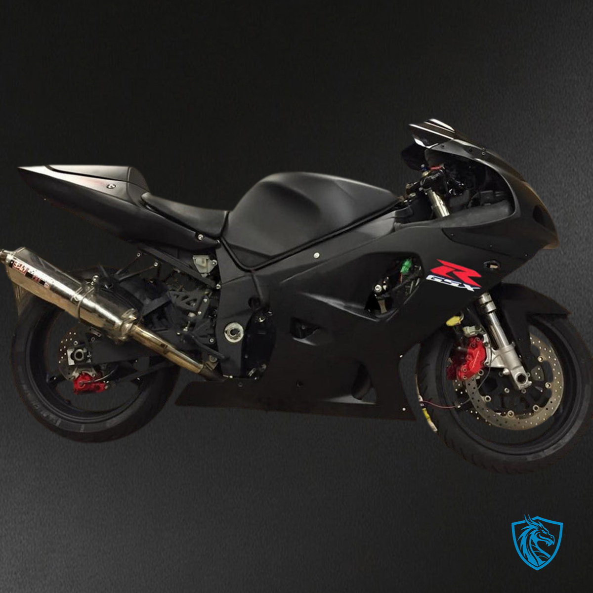 Suzuki GSXR750 (2001-2003) Matte Black & Red - MERGEment Motorcycle Fairings Kit