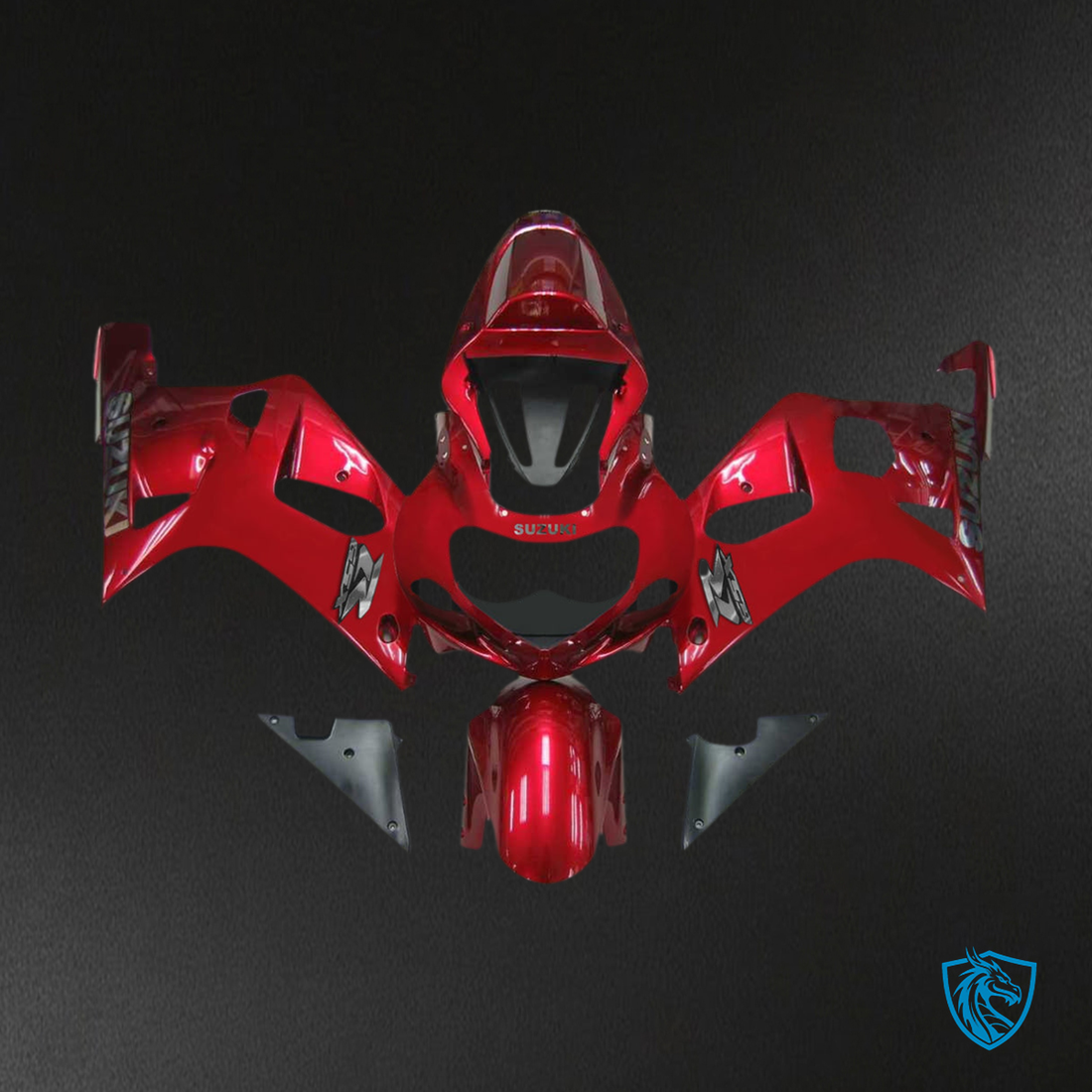 Suzuki GSXR750 (2001-2003) Gloss Red & Black Fairing Kit - Aftermarket ABS Bodywork