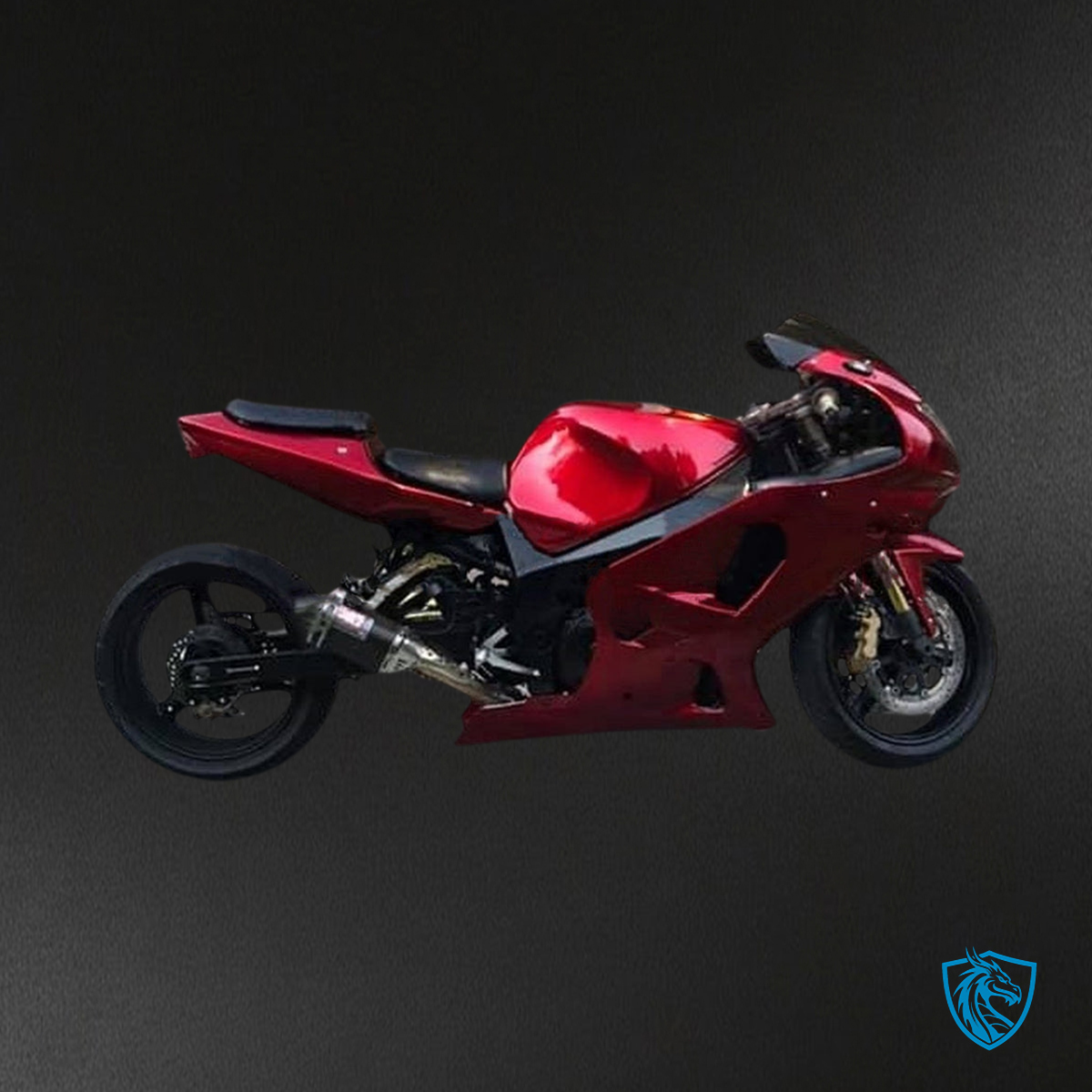 Suzuki GSXR750 (2001-2003) Gloss Red & Black Fairing Kit - Aftermarket ABS Bodywork