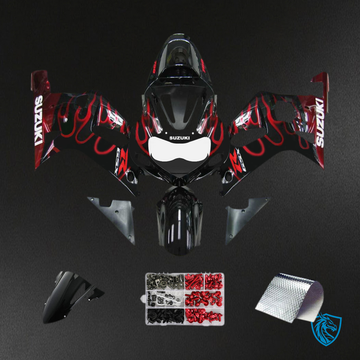 Suzuki GSXR750 (2001-2003) Gloss Red & Black - MERGEment Motorcycle Fairings Kit
