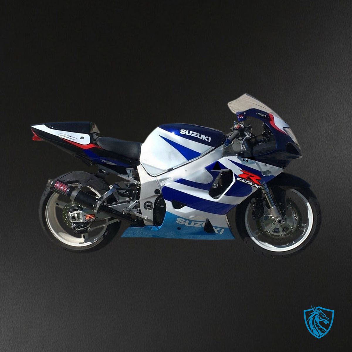 Suzuki GSXR750 (2001-2003) Blue, White & Black - MERGEment Motorcycle Fairings Kit