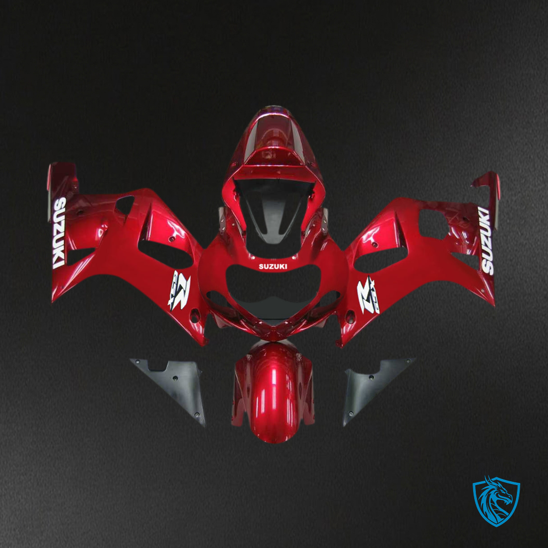 Suzuki GSXR750 (2001-2003) Gloss Red & Black Fairing | ABS Bodywork