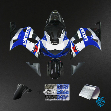Suzuki GSXR750 (2001-2003) Blue, Black & White Fairing kit | ABS Bodywork