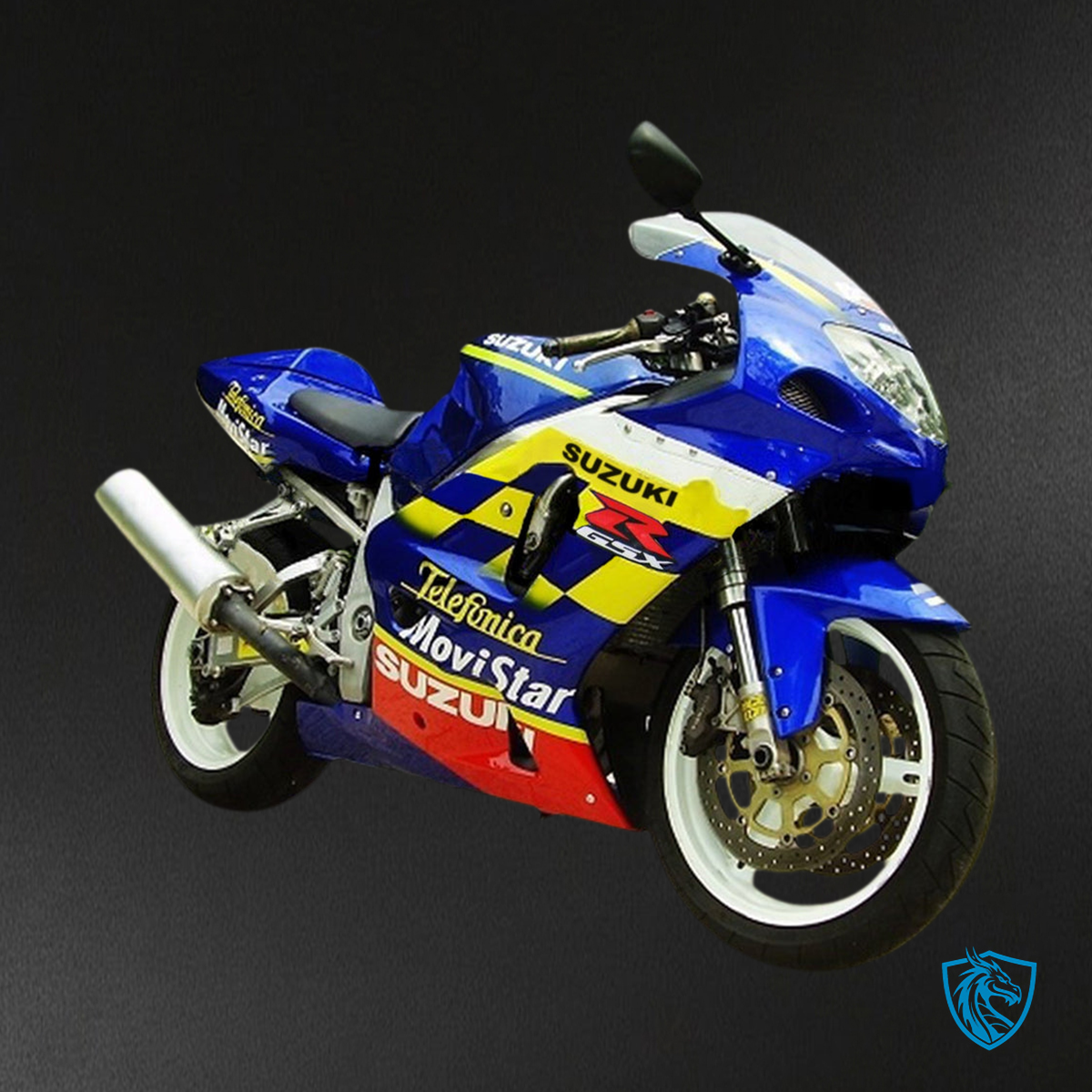 Suzuki GSXR750 (2001-2003) Gloss Blue, Red & Yellow - MERGEment Motorcycle Fairings Kit