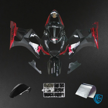 Suzuki GSX-R 1000 (2003-2004) Red & Black K3 Fairing Kit - Aftermarket ABS Bodywork