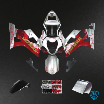 Suzuki GSXR1000 (2003-2004) K3 Gloss Red & White - MERGEment Motorcycle Fairings Kit