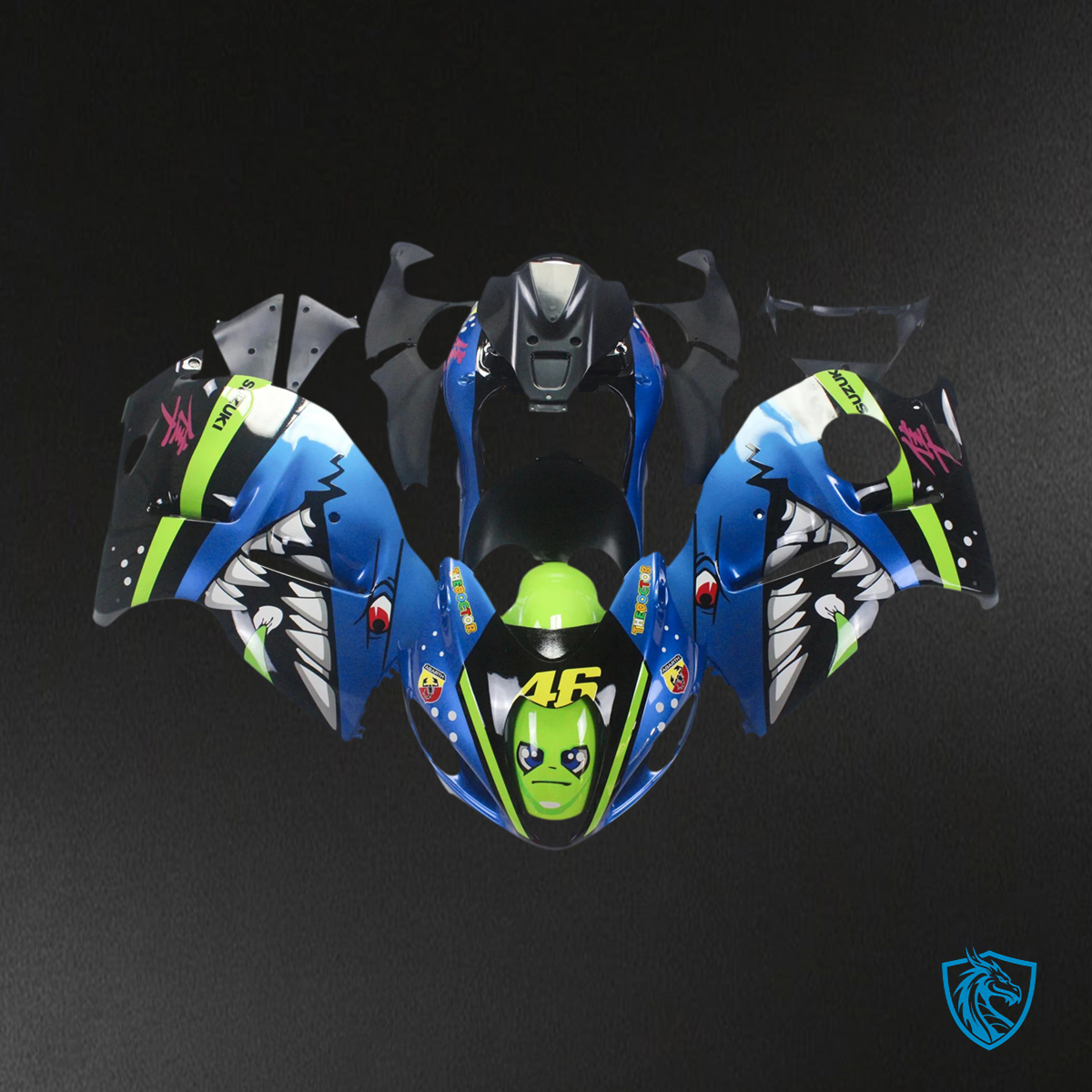 Suzuki GSX1300R (1999-2007) Hayabusa Blue & Green - Fairing Kit
