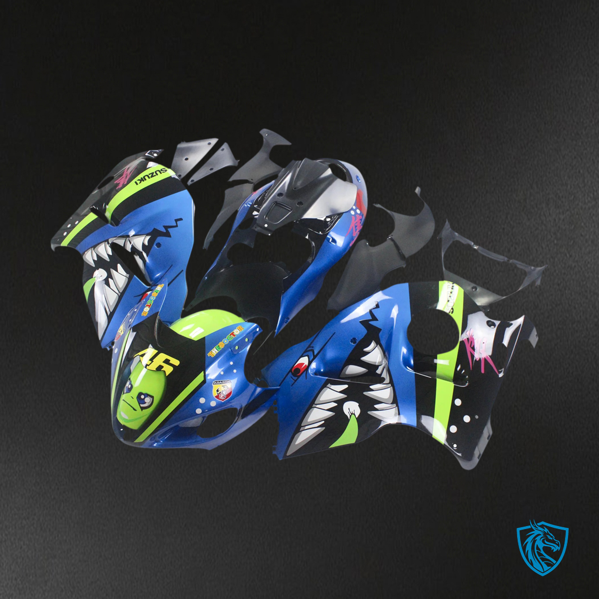 Suzuki GSX1300R (1999-2007) Hayabusa Blue & Green - Fairing Kit