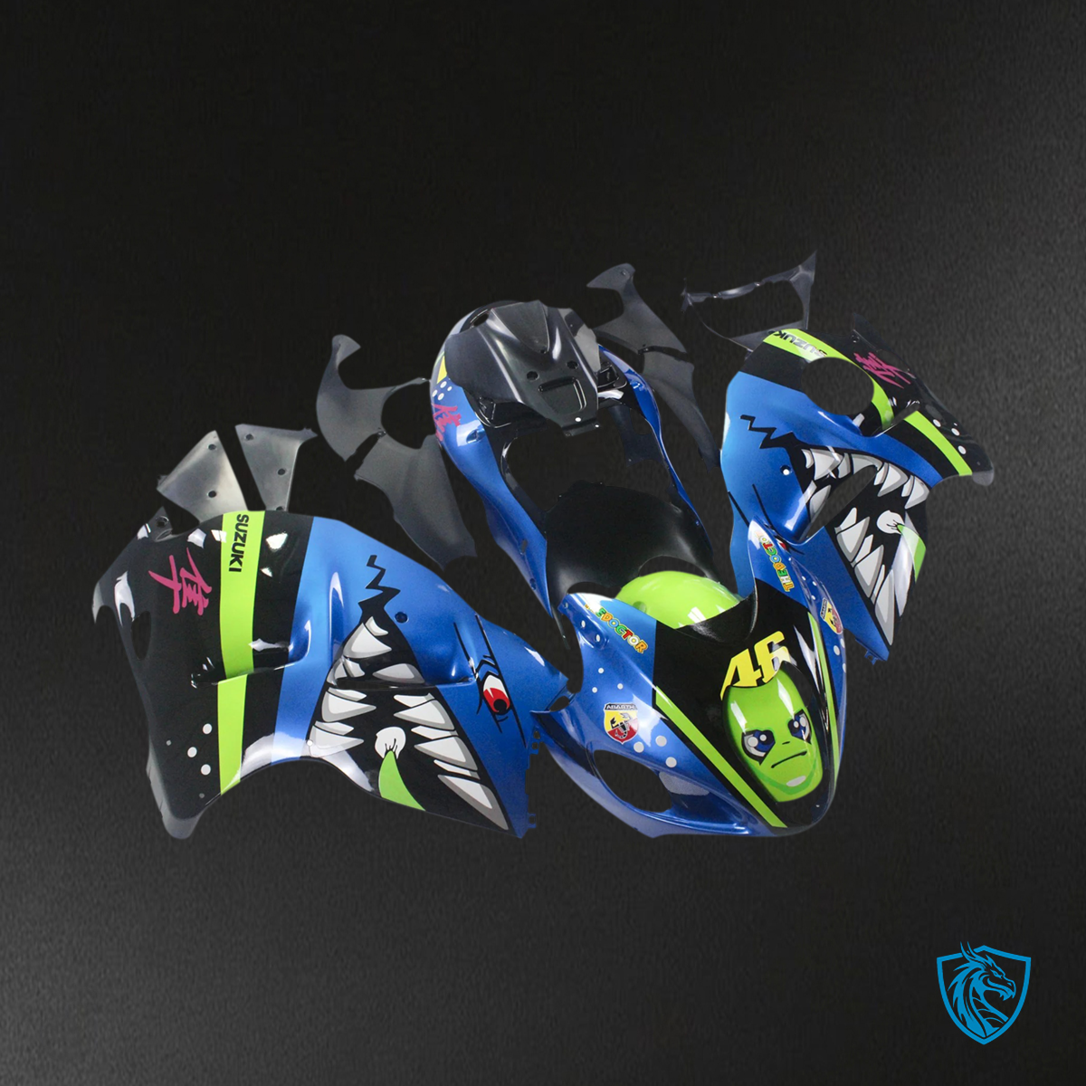 Suzuki GSX1300R (1999-2007) Hayabusa Blue & Green - Fairing Kit