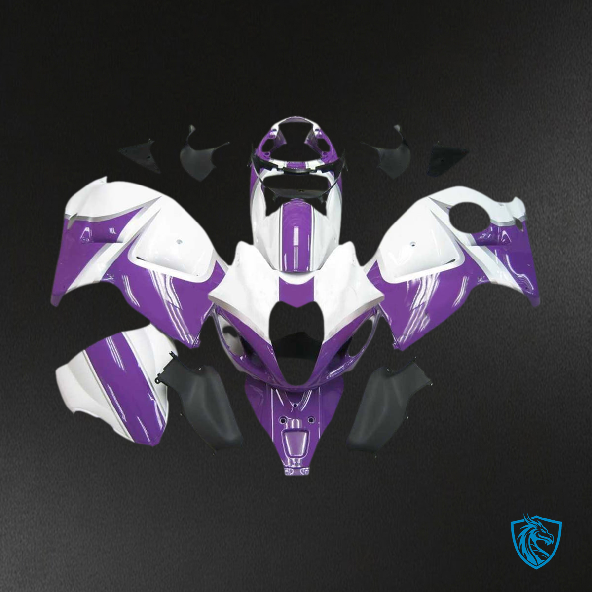 Suzuki GSXR1300 (1999-2007) purple, white & Black Injection - Custom ABS Fairing Kit