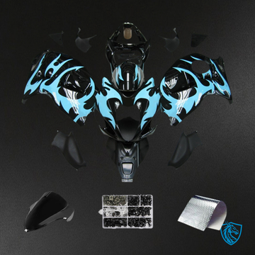 Suzuki GSXR1300 (1999-2007) Gloss Black & Blue Injection Fairing Kit | ABS Bodywork
