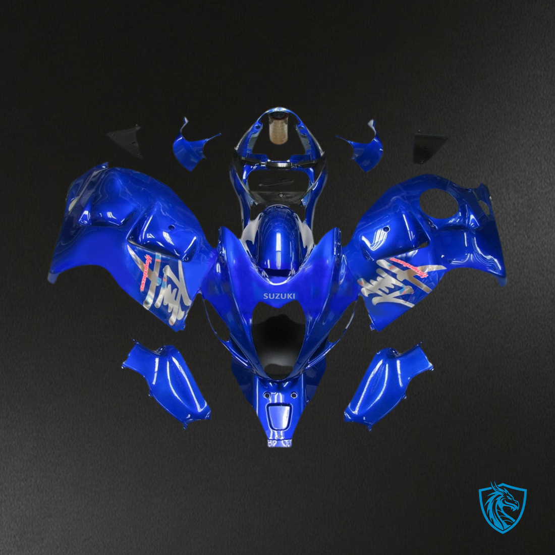 Suzuki GSXR1300 (1999-2007) Gloss Blue & Black Injection - MERGEment Motorcycle Fairings Kit
