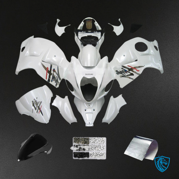 Suzuki GSXR1300 (1999-2007) Gloss White & Black Fairing Kit - Aftermarket ABS Bodywork