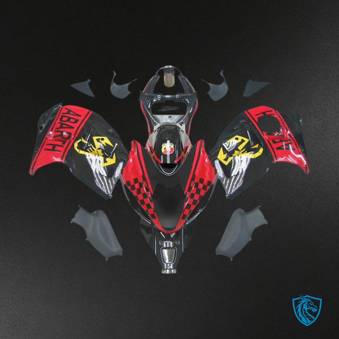 Suzuki GSXR1300 (1999-2007) Red & Black Injection Fairing Kit | ABS Bodywork