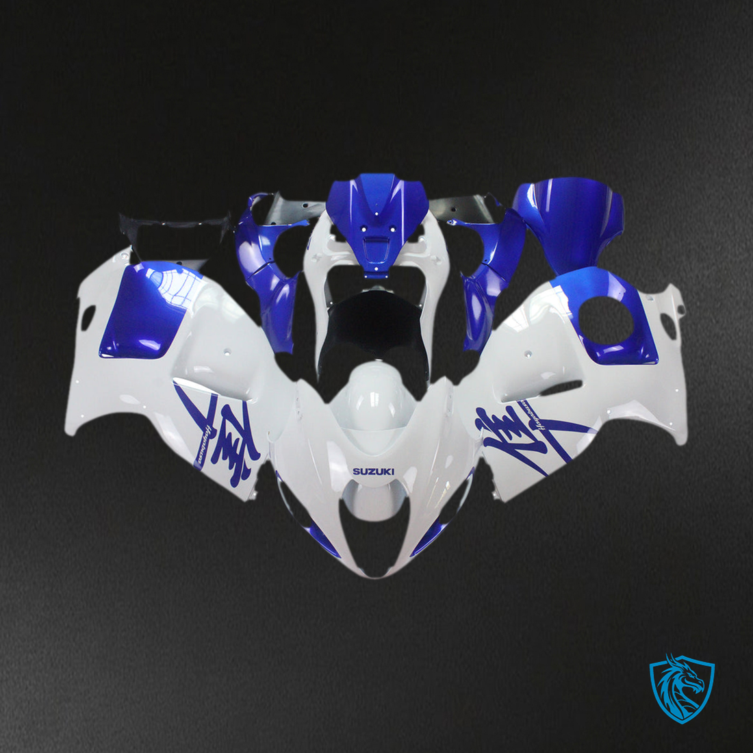 Suzuki GSXR1300 (1999-2007) White & Blue Injection - MERGEment Motorcycle Fairings Kit