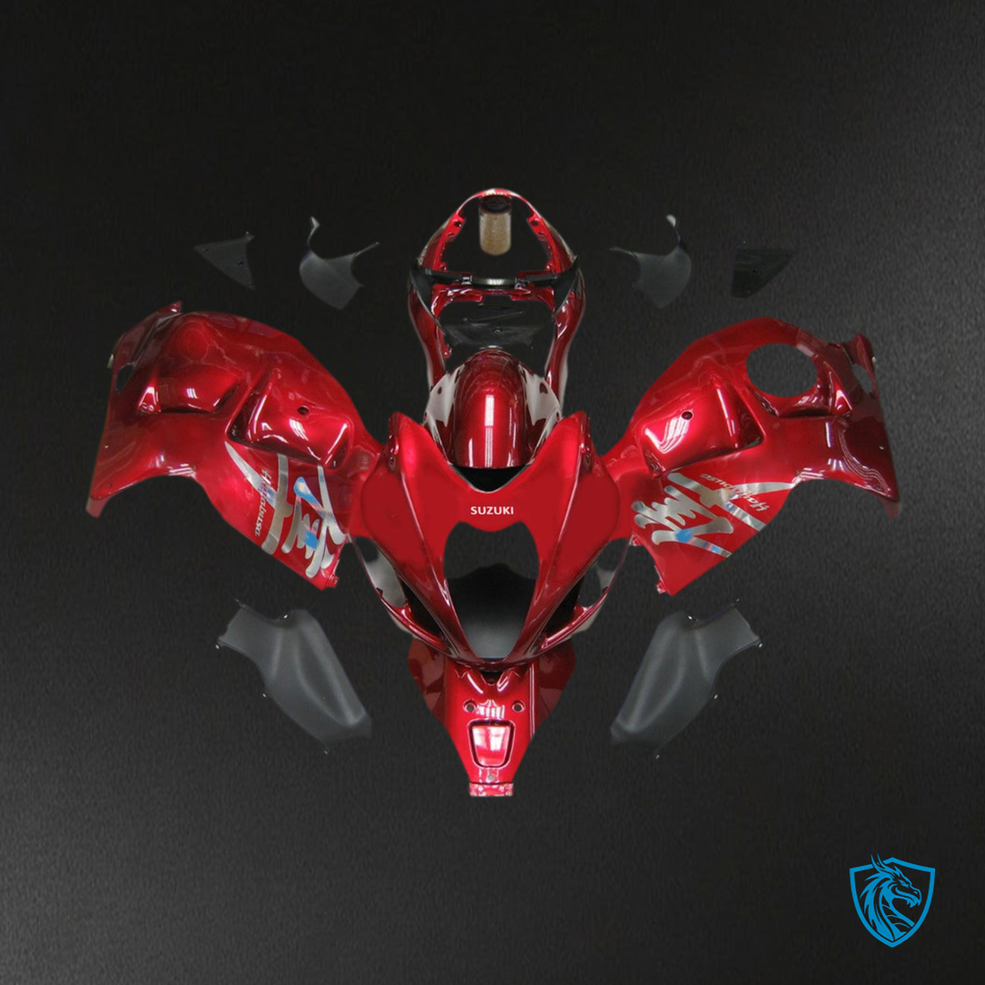 Suzuki GSXR1300 (1999-2007) Gloss Red & Black Injection - Custom ABS Fairing Kit
