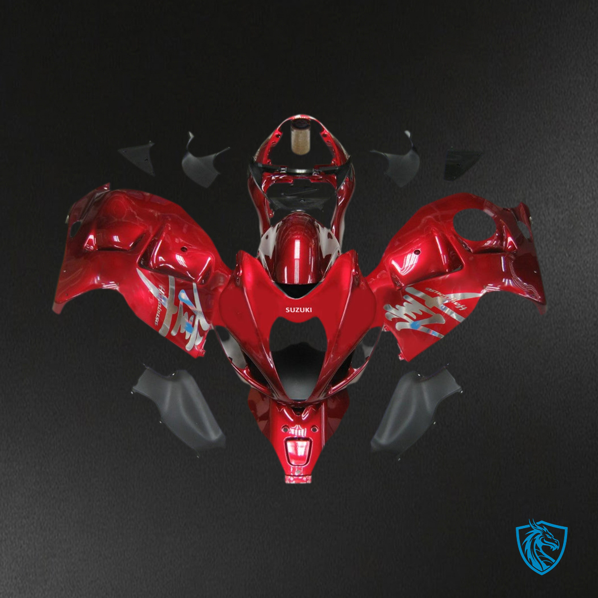 Suzuki GSXR1300 (1999-2007) Gloss Red & Black Injection - Custom ABS Fairing Kit